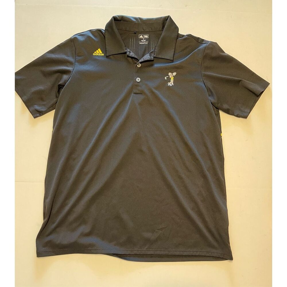Adidas Golf  Mickey Mouse Adizero  Golfing Polo Shirt Men's M Black and Yellow E